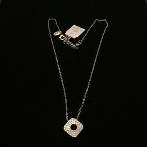 Lia Sophia crystal square pendant necklace